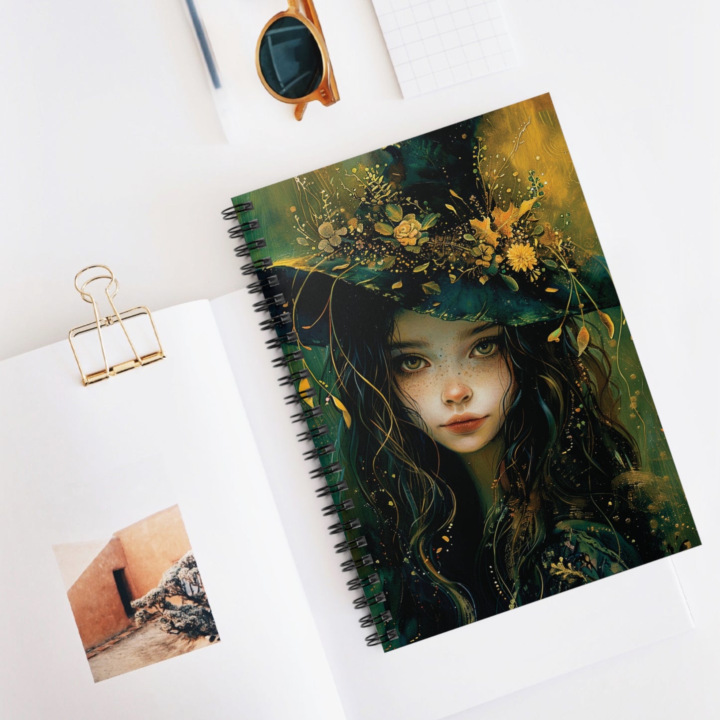 Elegant Witch Themed Spiralbound Notebook