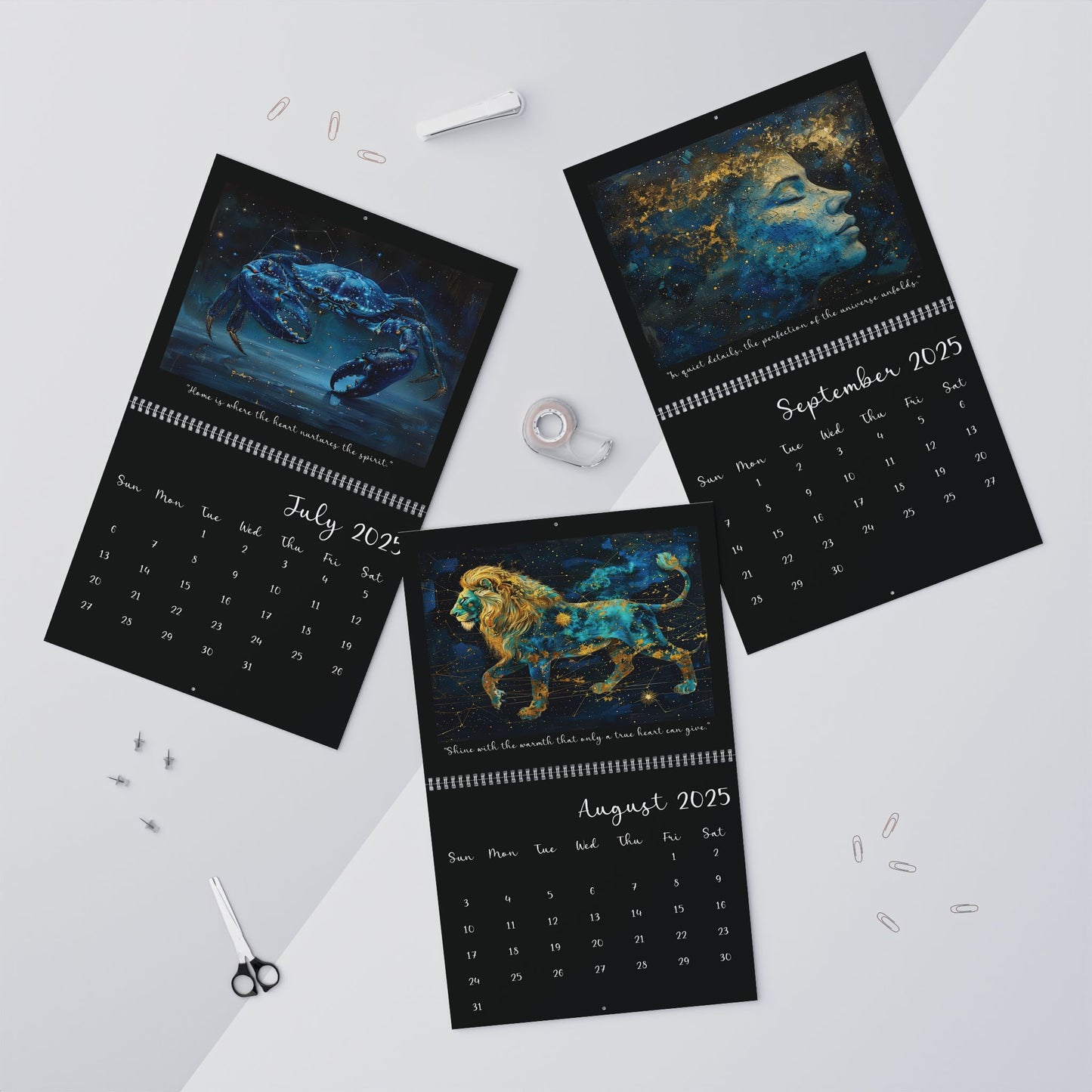 2025 Zodiac Wall Calendar