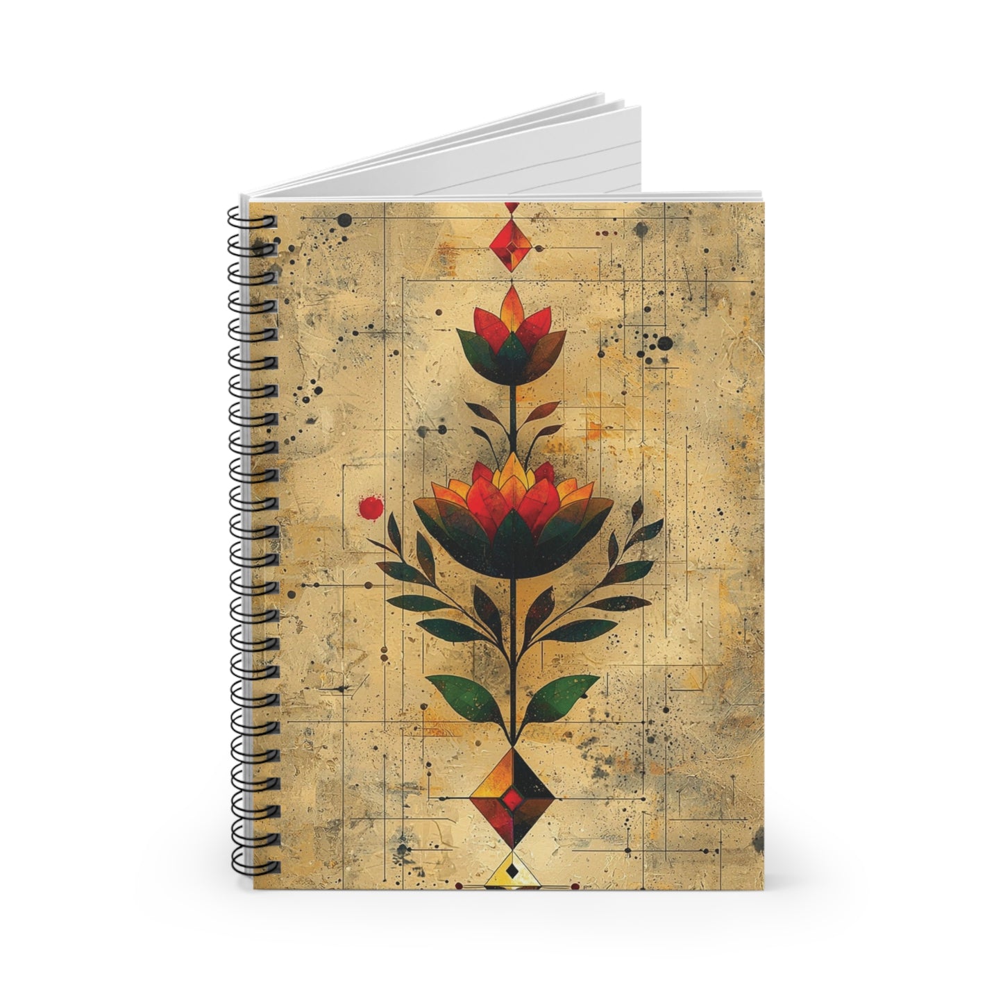 Geometric Flower Spiralbound Notebook