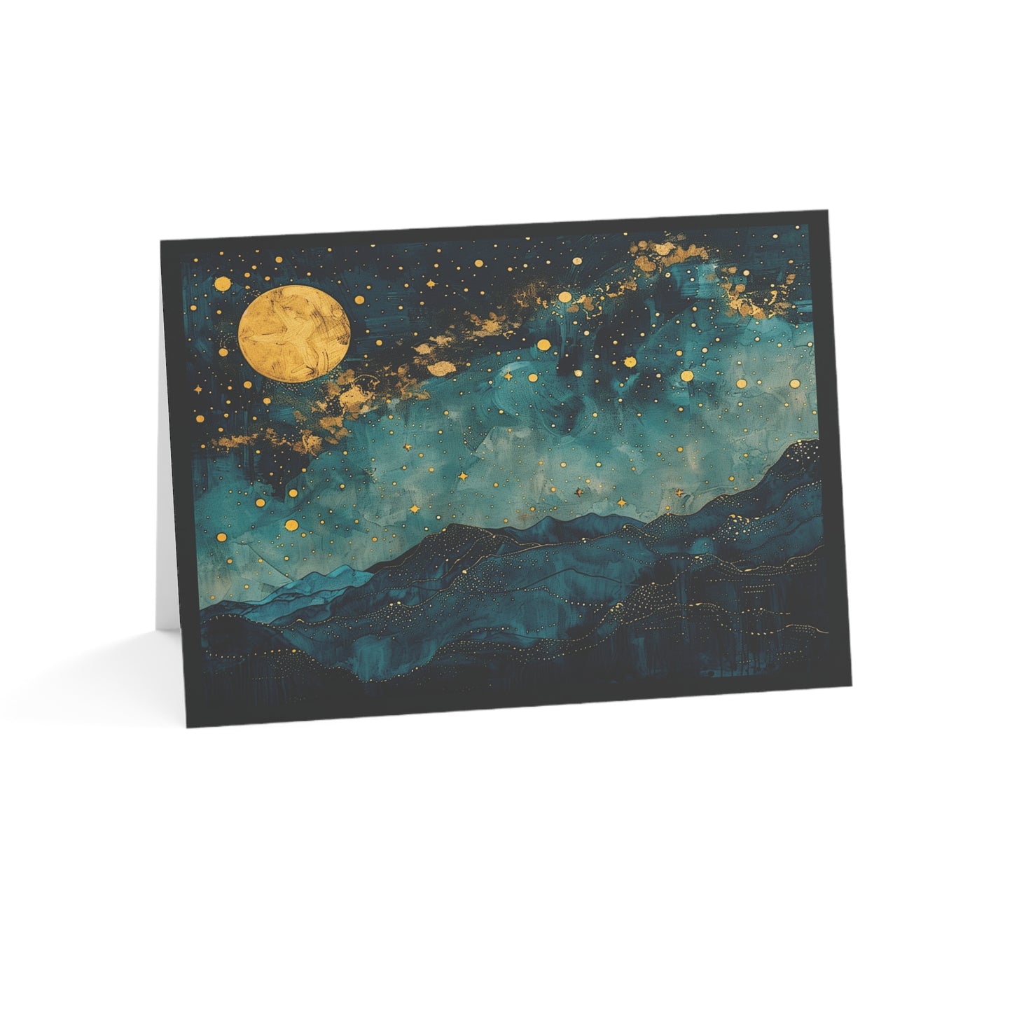 Full Moon Ocean-scape Greeting Card