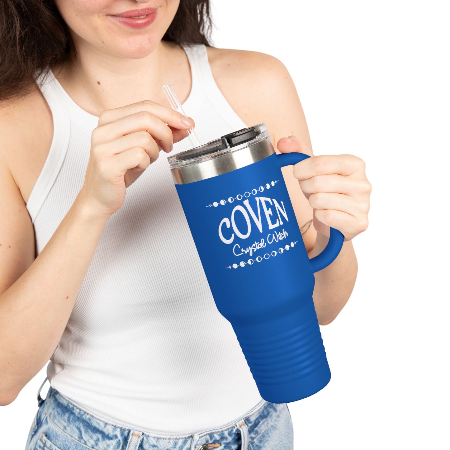 Coven Tumbler: "Crystal Witch" Insulated Travel Mug, 40oz