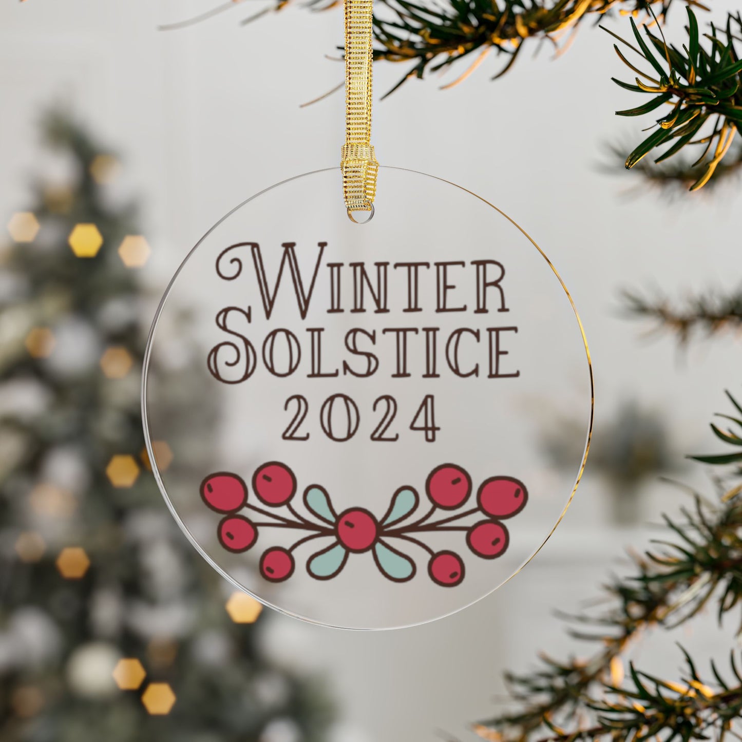 Winter Solstice 2024 Clear Acrylic Ornament