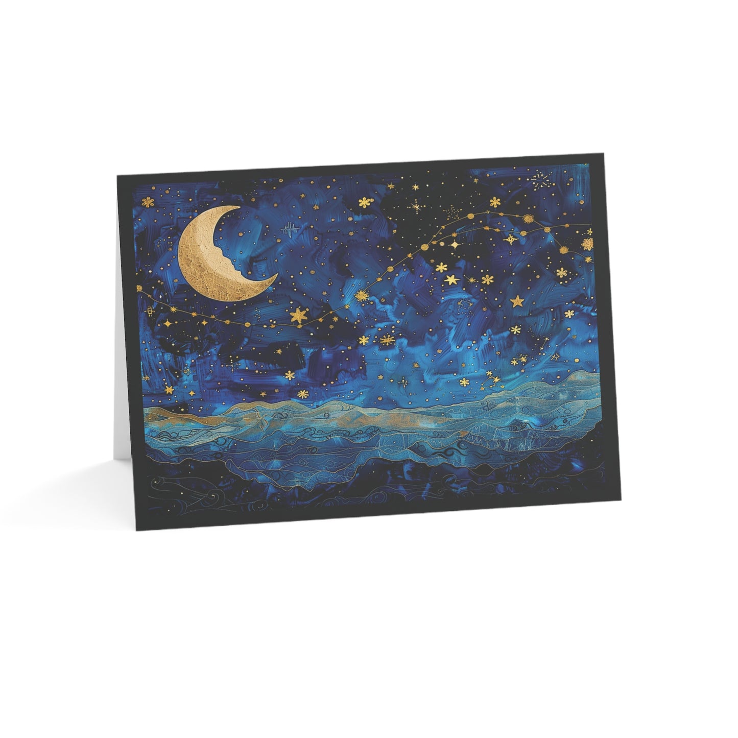 Lunar Cosmic Night Greeting Card