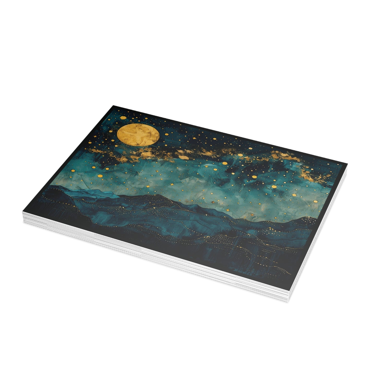 Full Moon Ocean-scape Postcard Pack