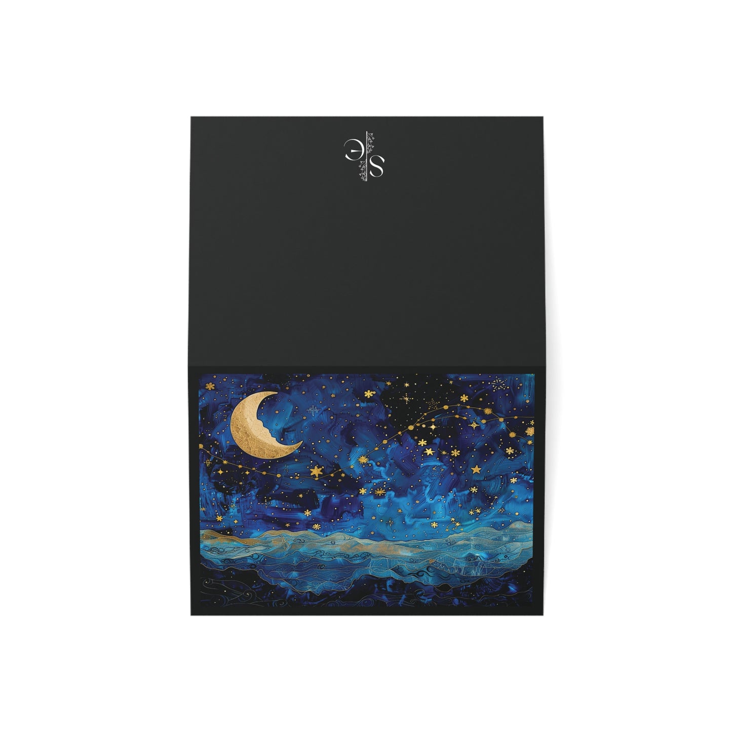 Lunar Cosmic Night Greeting Card