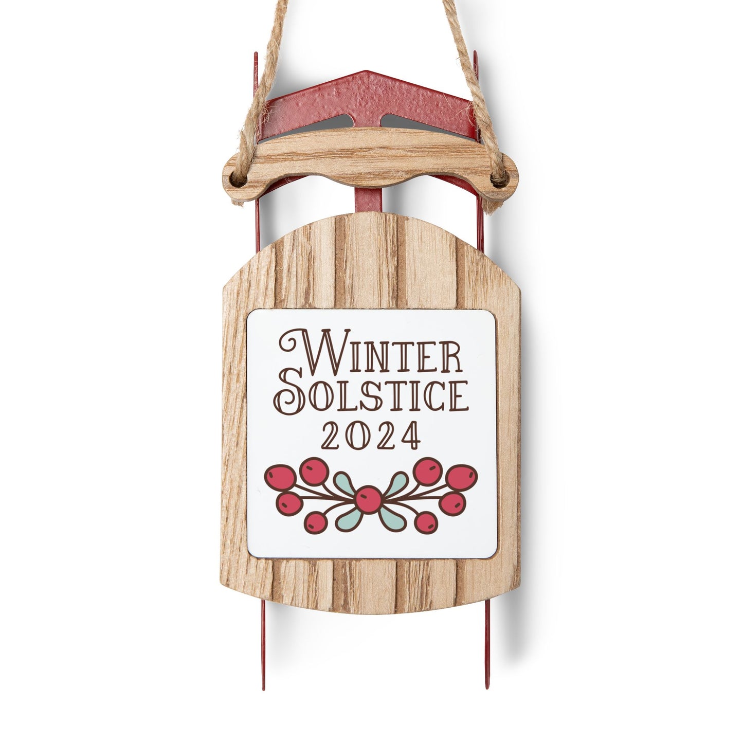 Winter Solstice 2024 Sled Ornament