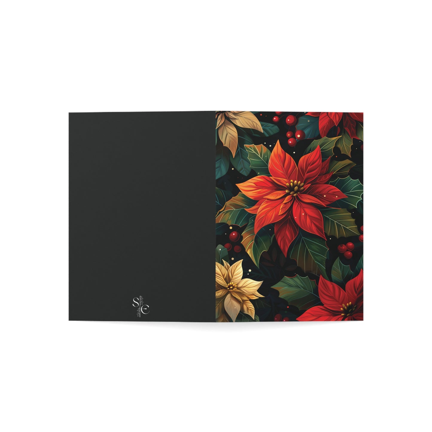 Holiday Poinsettia Greeting Card
