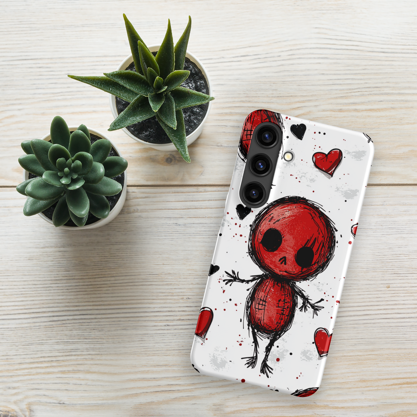 Voodoo Doll Valentine Heart Samsung Galaxy Snap Phone Case