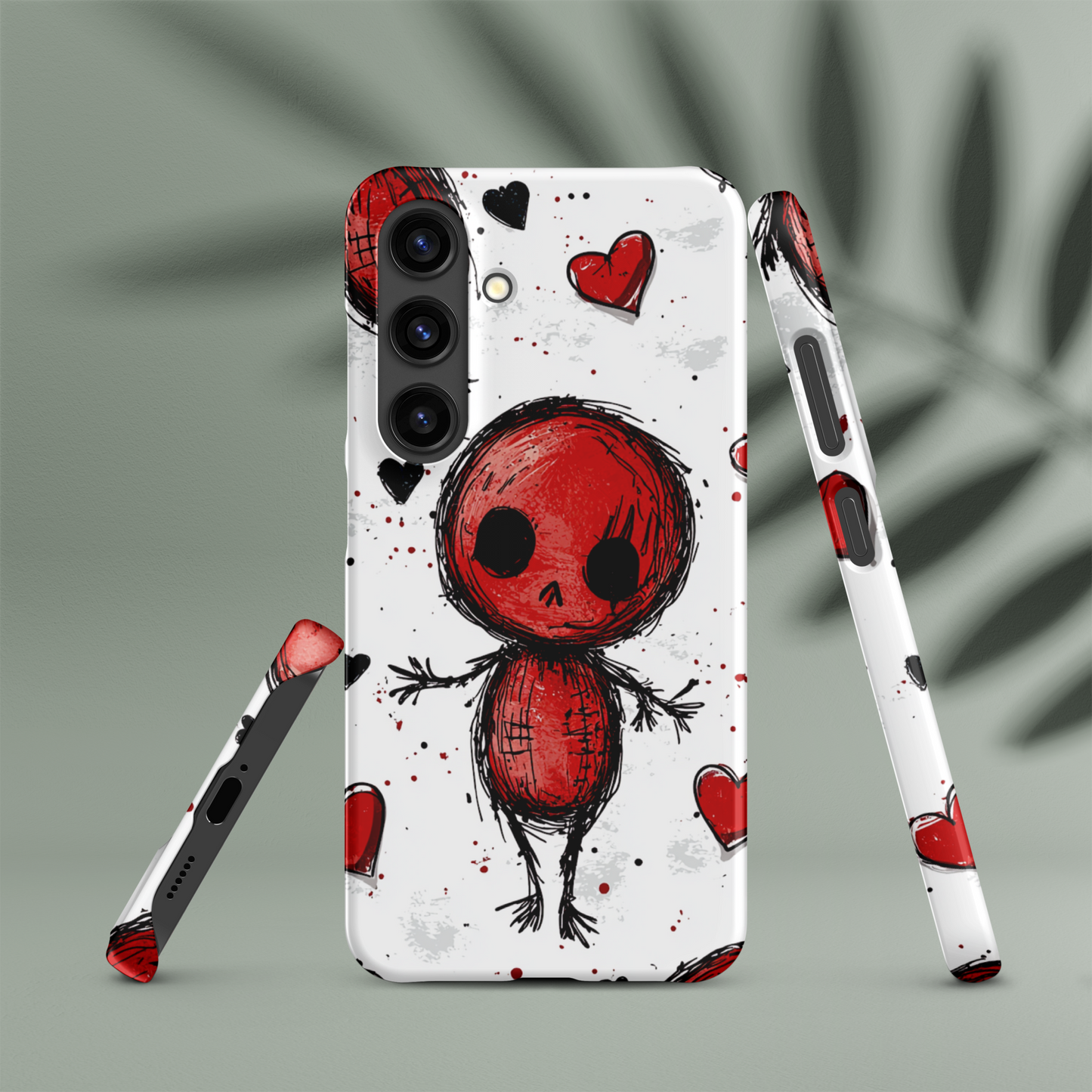 Voodoo Doll Valentine Heart Samsung Galaxy Snap Phone Case