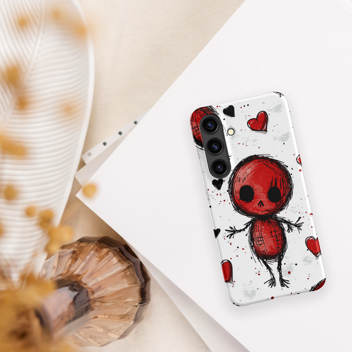 Voodoo Doll Valentine Heart Samsung Galaxy Snap Phone Case