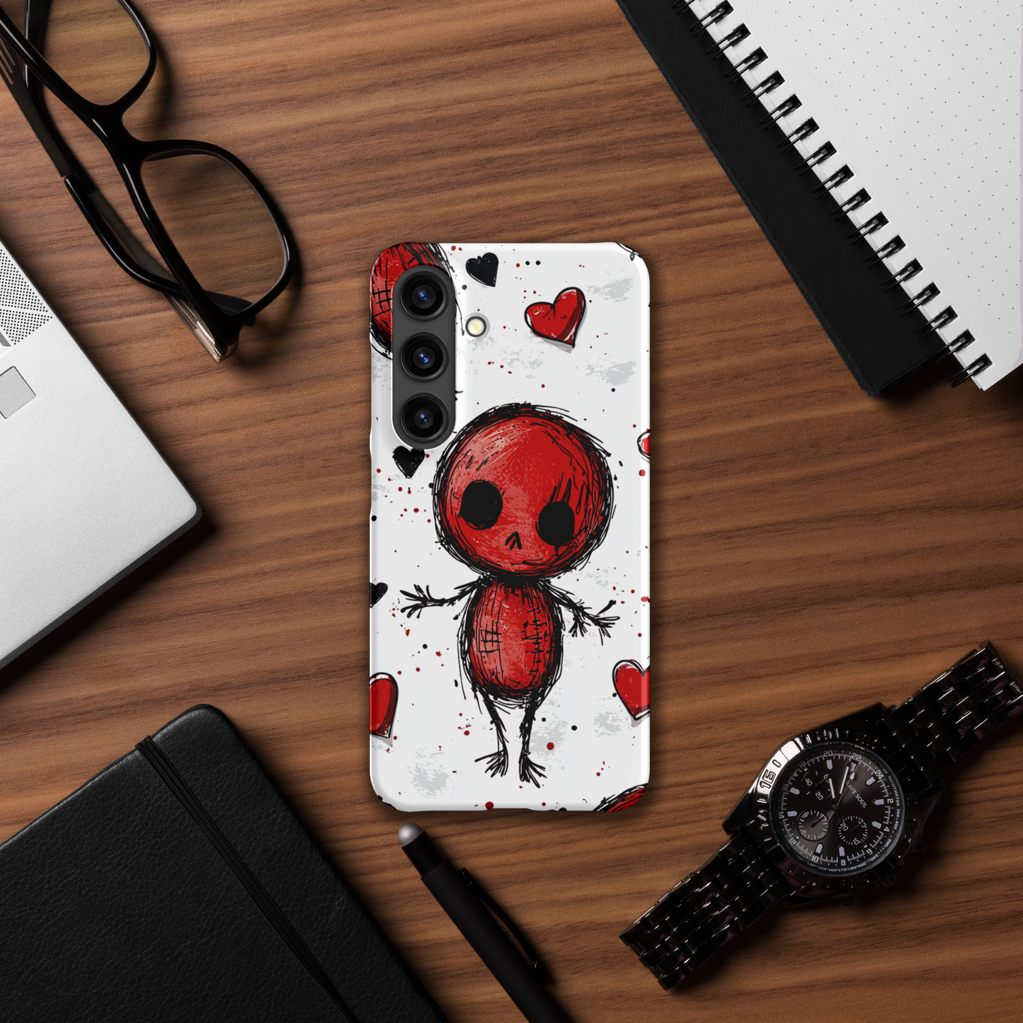 Voodoo Doll Valentine Heart Samsung Galaxy Snap Phone Case