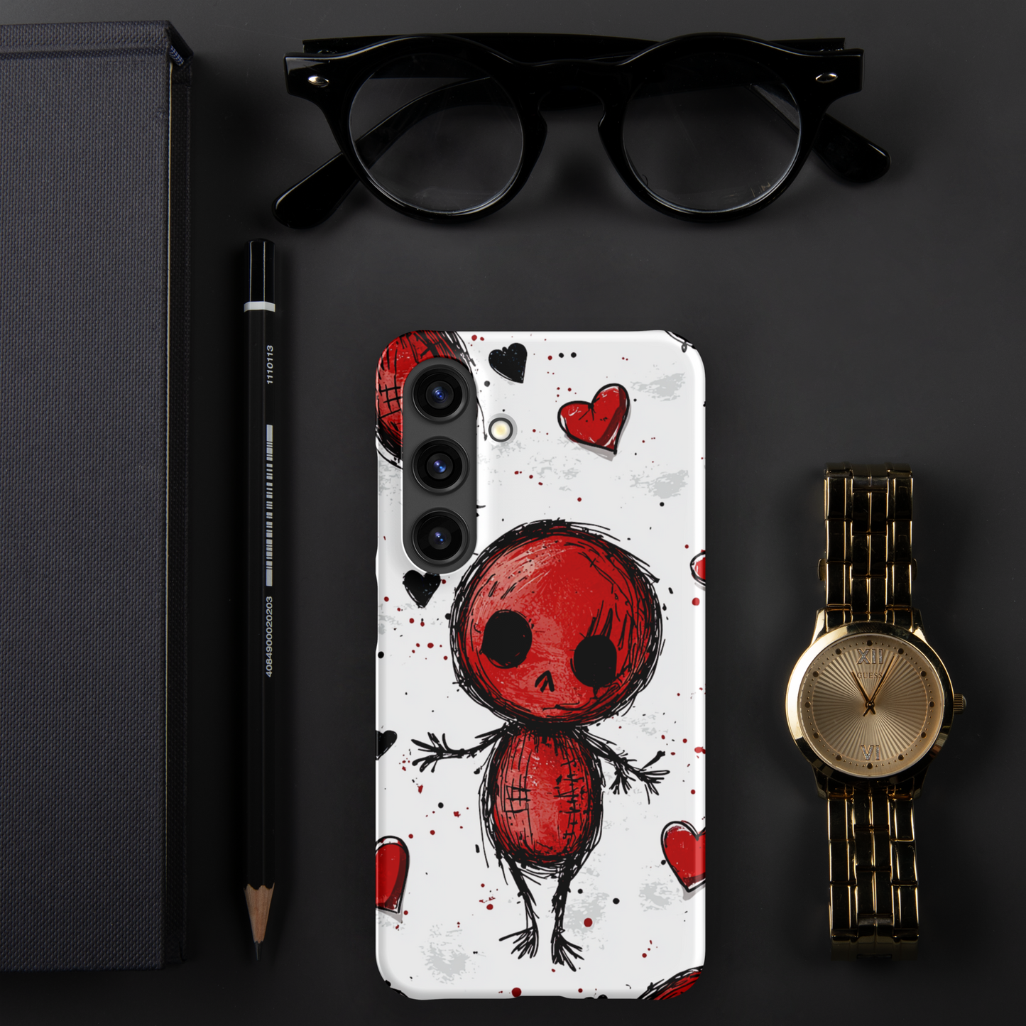 Voodoo Doll Valentine Heart Samsung Galaxy Snap Phone Case