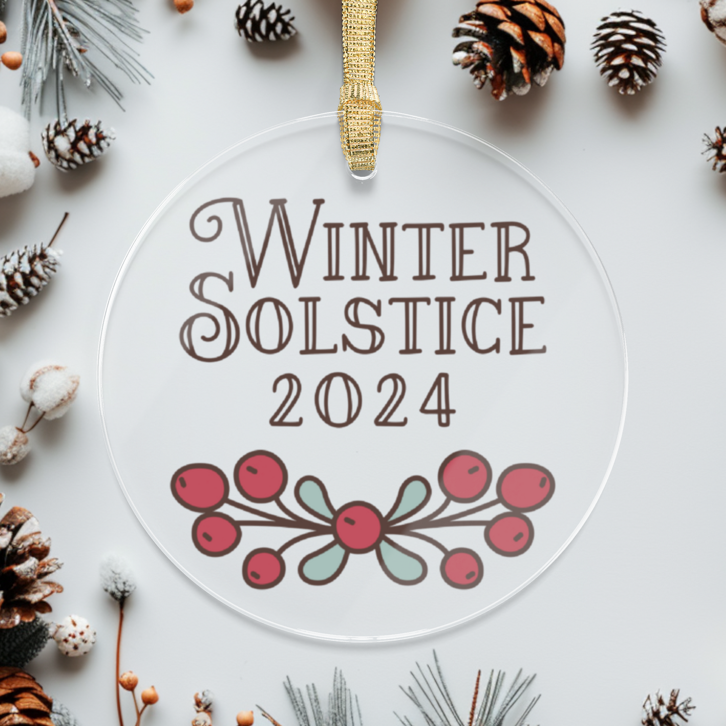 Winter Solstice 2024 Clear Acrylic Ornament