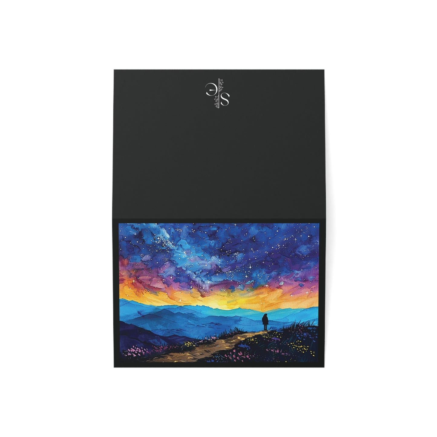 Colorful Night Sky Greeting Card