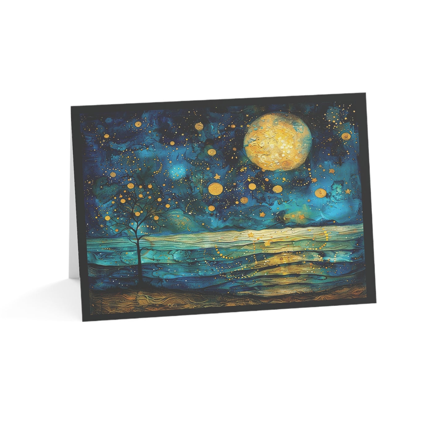 Whimsical Night View Greeting Card
