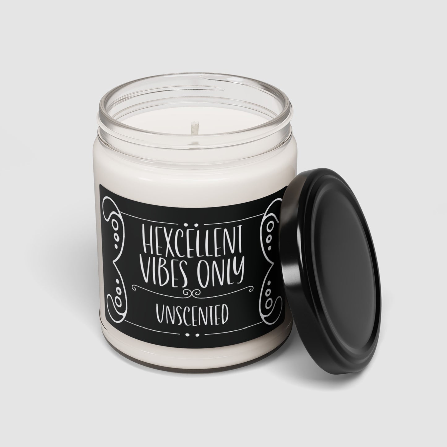 Funny Witchy Candle "Hexcellent vibes only" Scented and Unscented Options 9oz Soy Wax