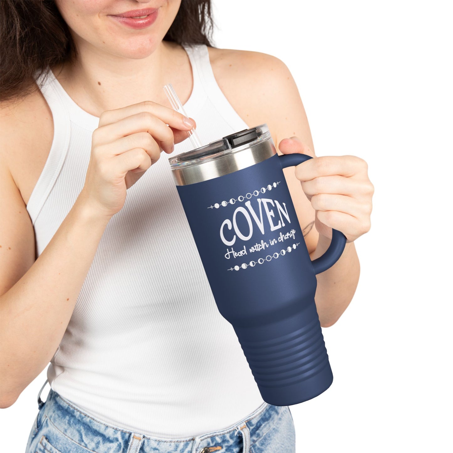 Coven Tumbler: "Head Witch in Charge" Insulated Travel Mug, 40oz