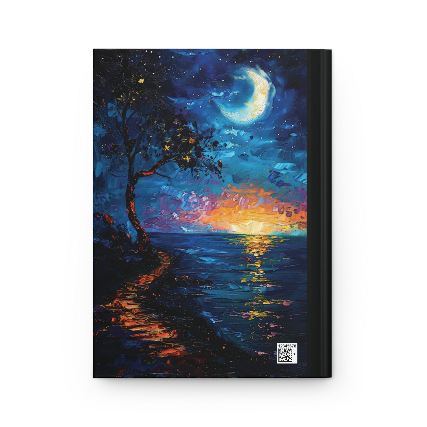 Whimsical Crescent Oceanview Hardcover Journal