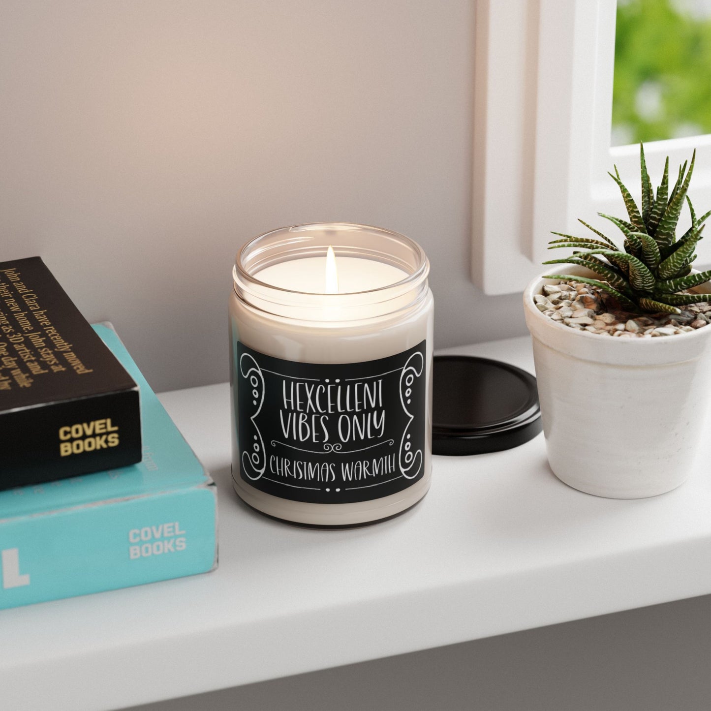 Funny Witchy Candle "Hexcellent vibes only" Scented and Unscented Options 9oz Soy Wax
