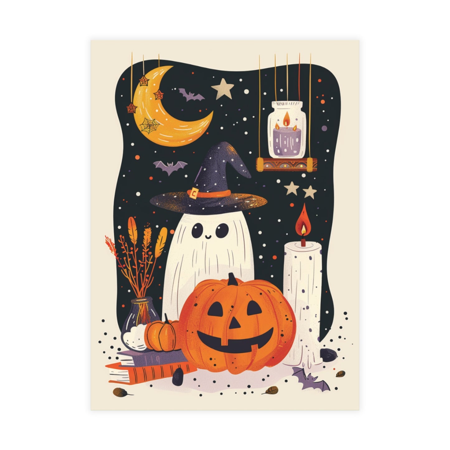 Retro Halloween Postcard Pack