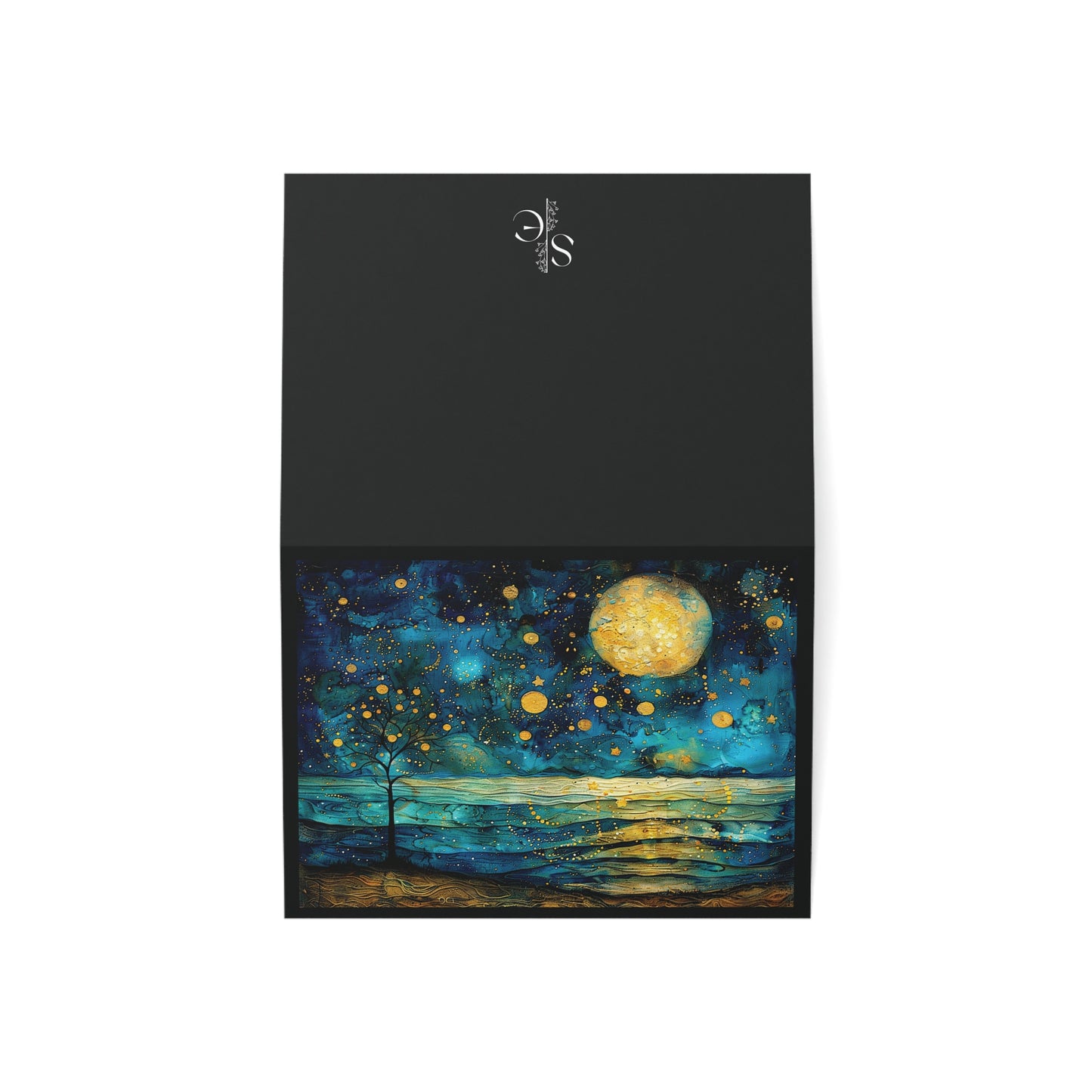 Whimsical Night View Greeting Card