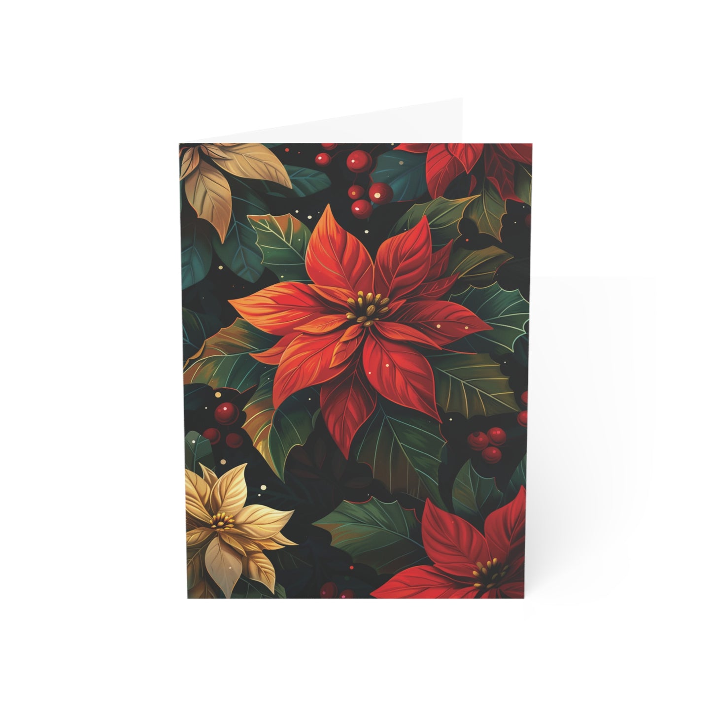 Holiday Poinsettia Greeting Card