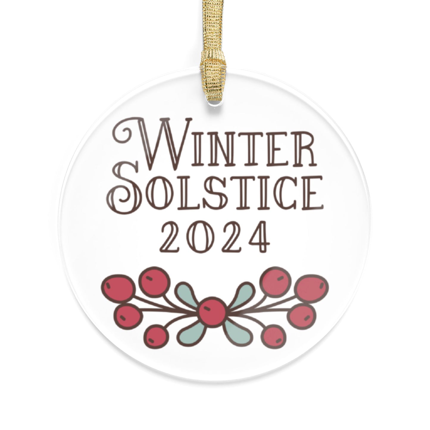 Winter Solstice 2024 Clear Acrylic Ornament