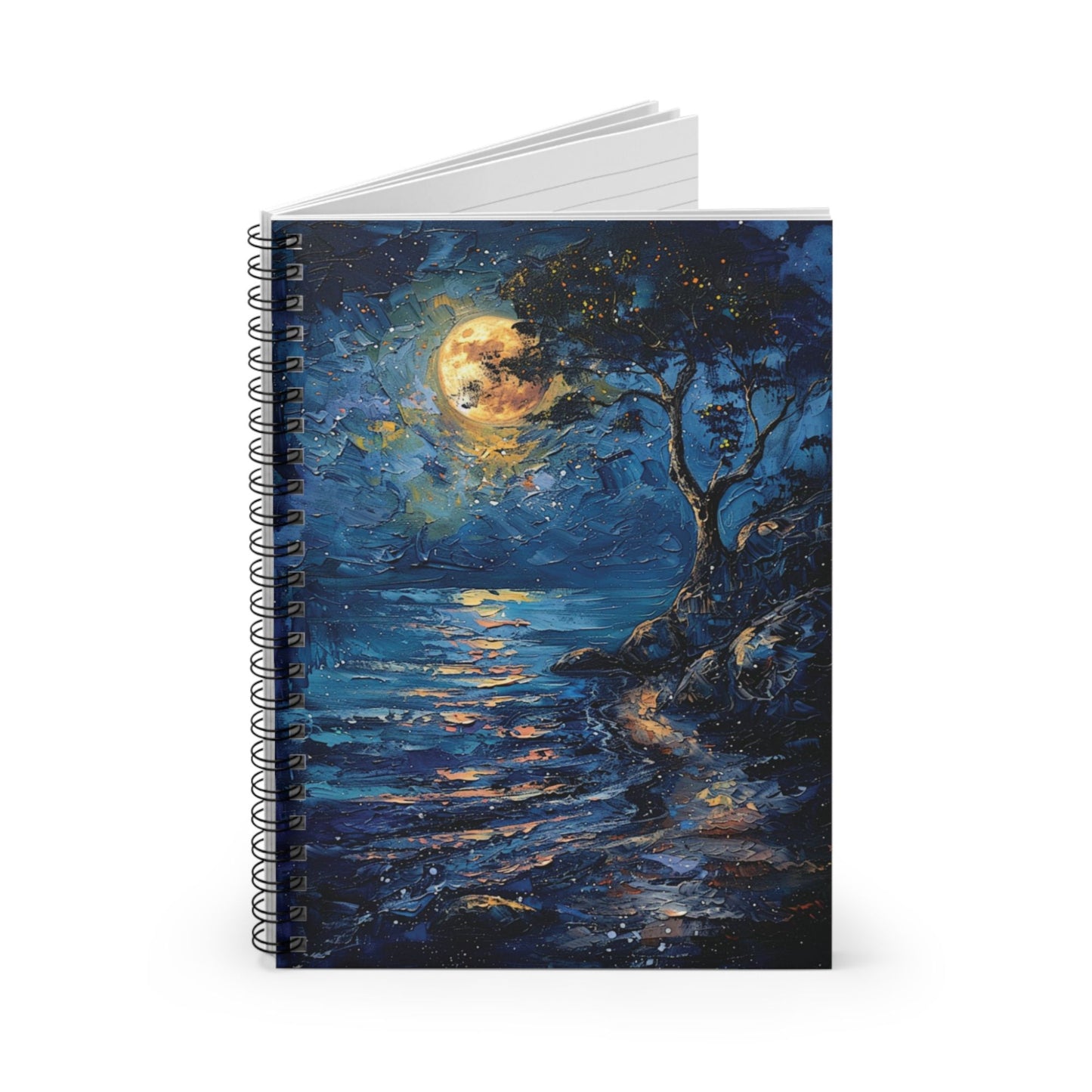 Full Moon Ocean Spiralbound Notebook