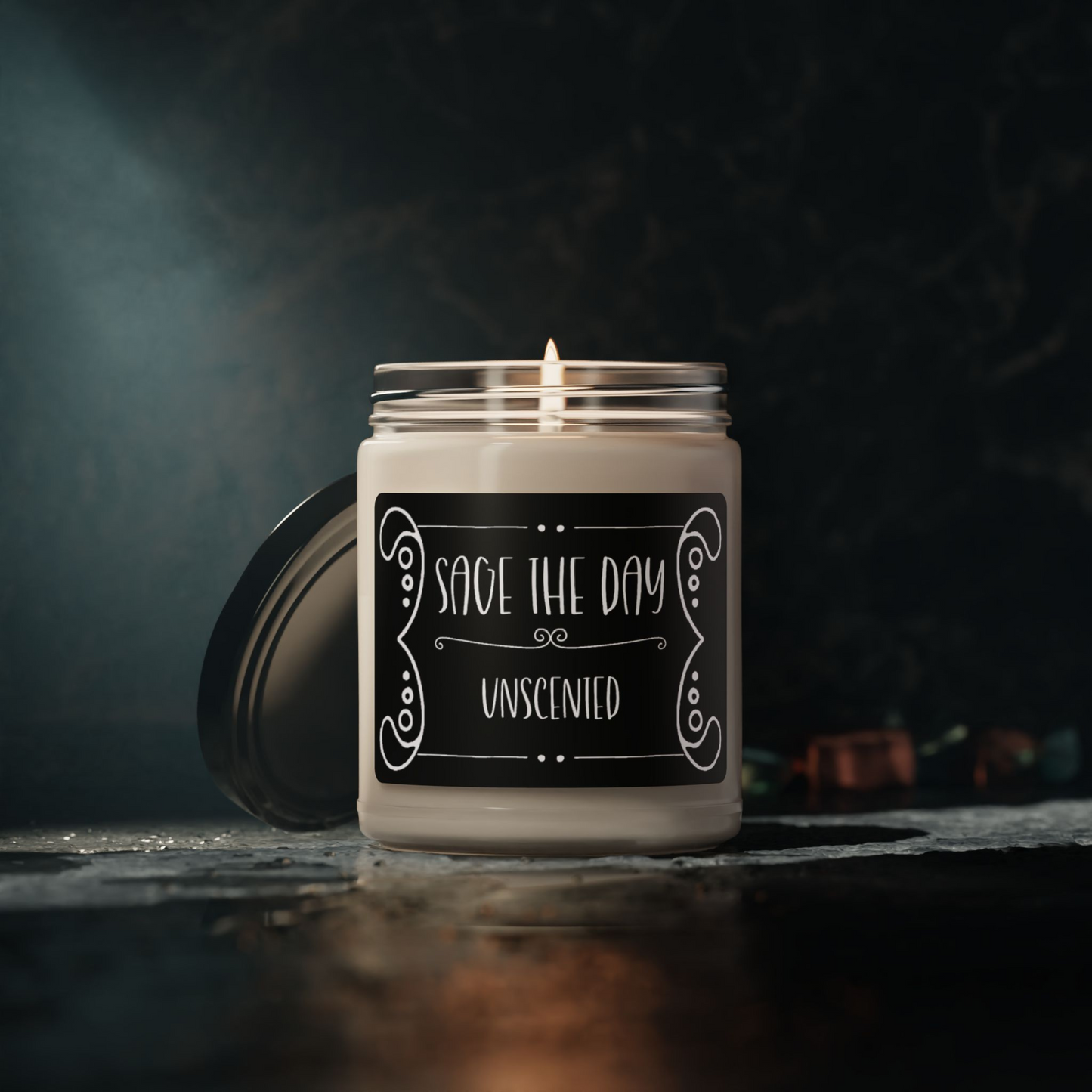 Witchy Candle "Sage the day" Scented and Unscented Options 9oz Soy Wax