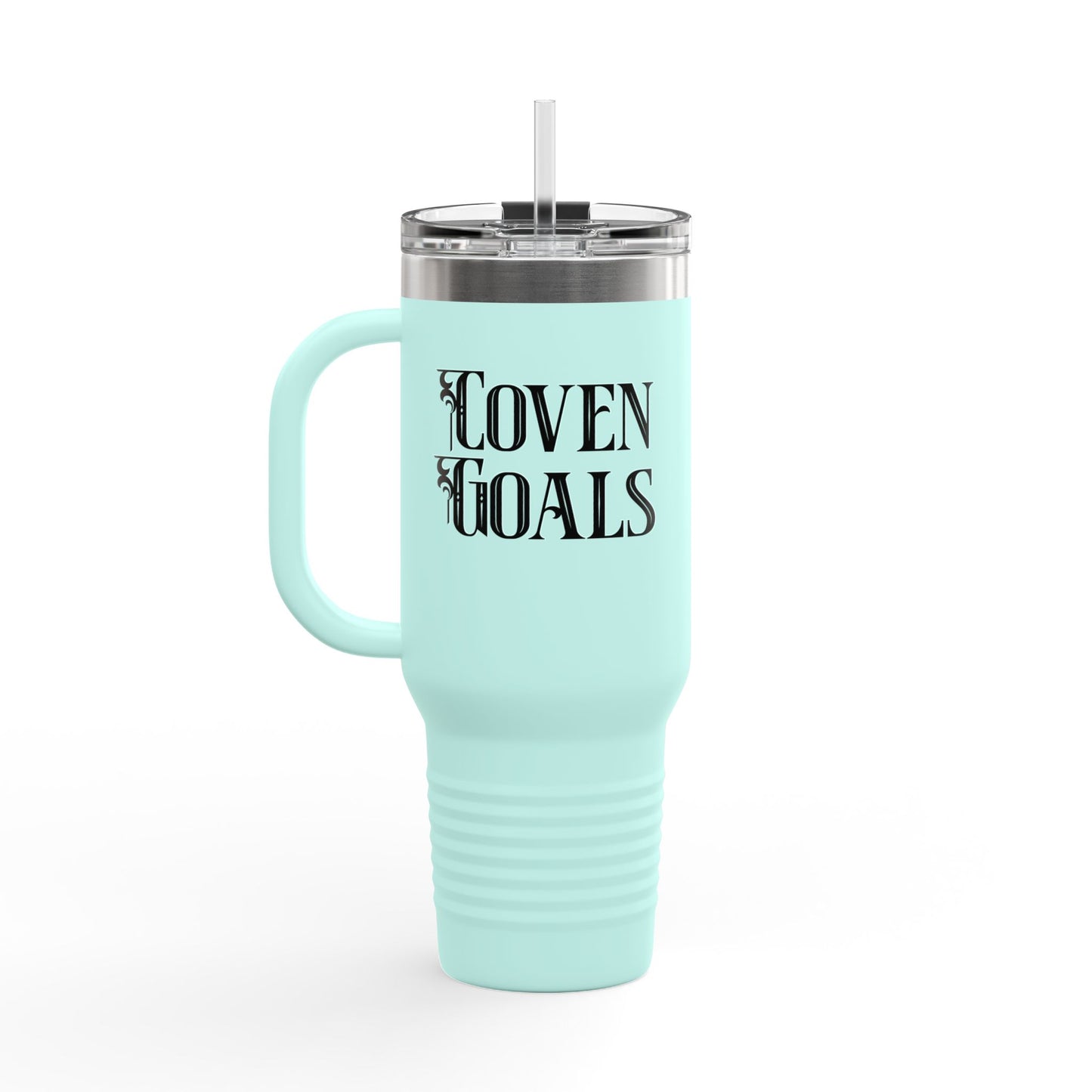 Witchy Tumbler: "Coven Goals and Cheers Witches" Insulated Travel Mug, 40oz