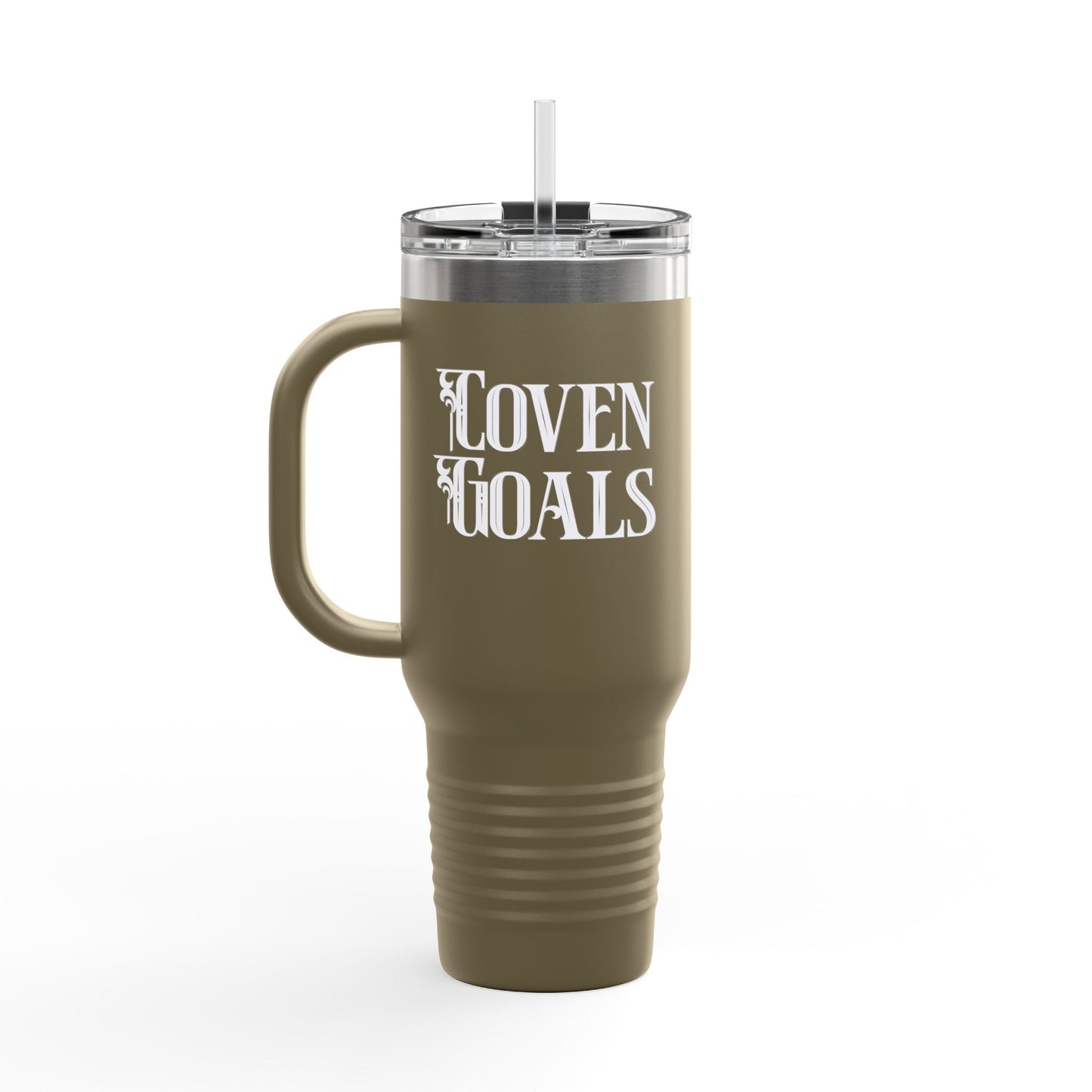 Witchy Tumbler: "Coven Goals and Cheers Witches" Insulated Travel Mug, 40oz