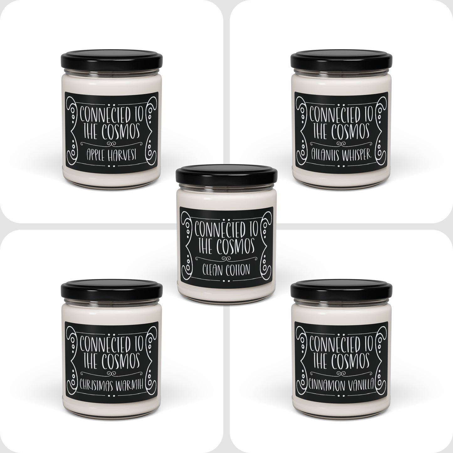 Spiritual Candle "Connected to the cosmos" Scented and Unscented Options 9oz Soy Wax