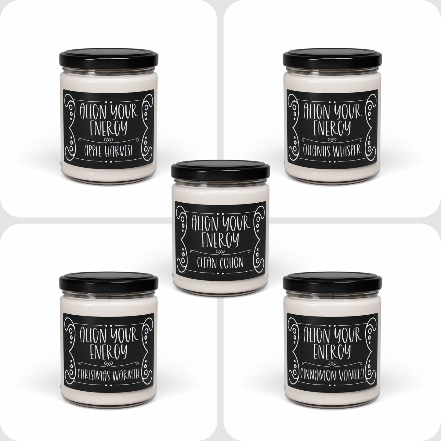 Spiritual Candle "Align your energy" Scented and Unscented Options 9oz Soy Wax