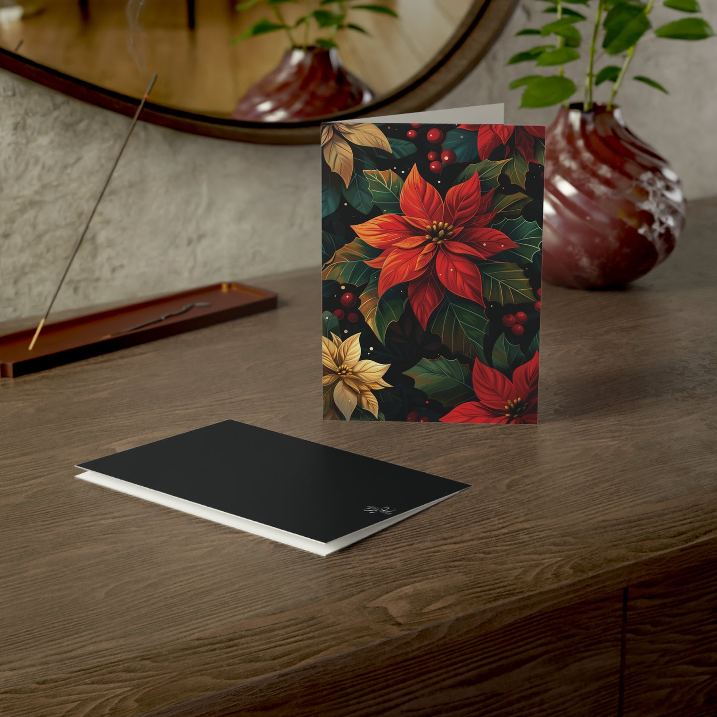 Holiday Poinsettia Greeting Card