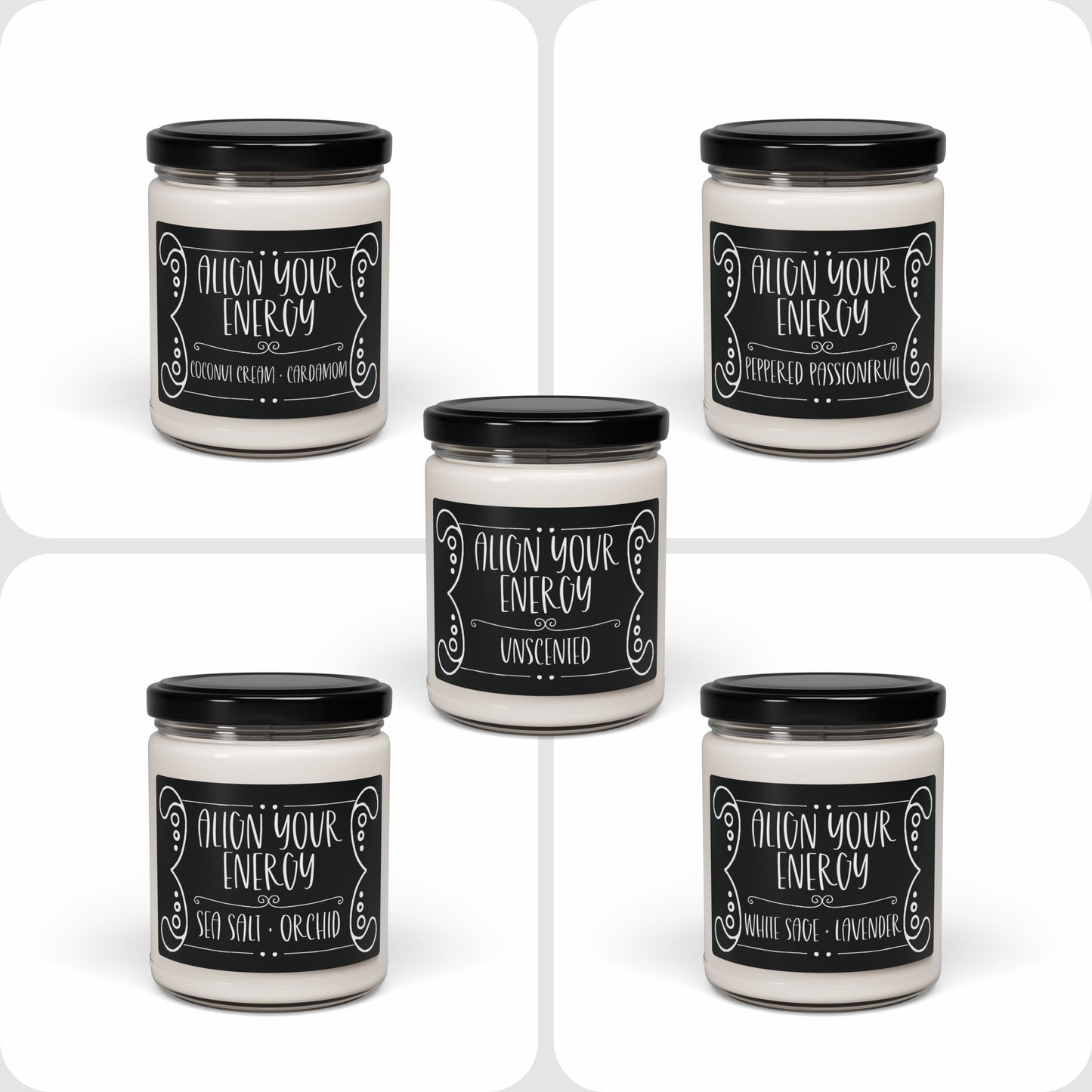 Spiritual Candle "Align your energy" Scented and Unscented Options 9oz Soy Wax