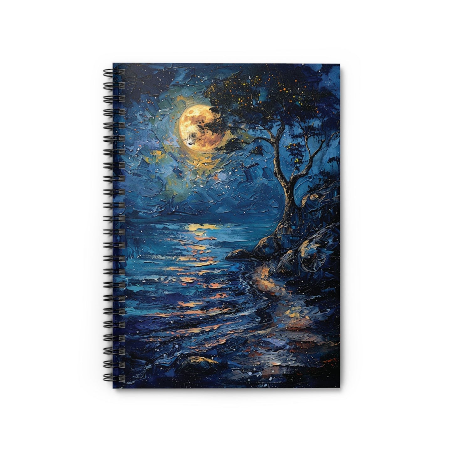Full Moon Ocean Spiralbound Notebook