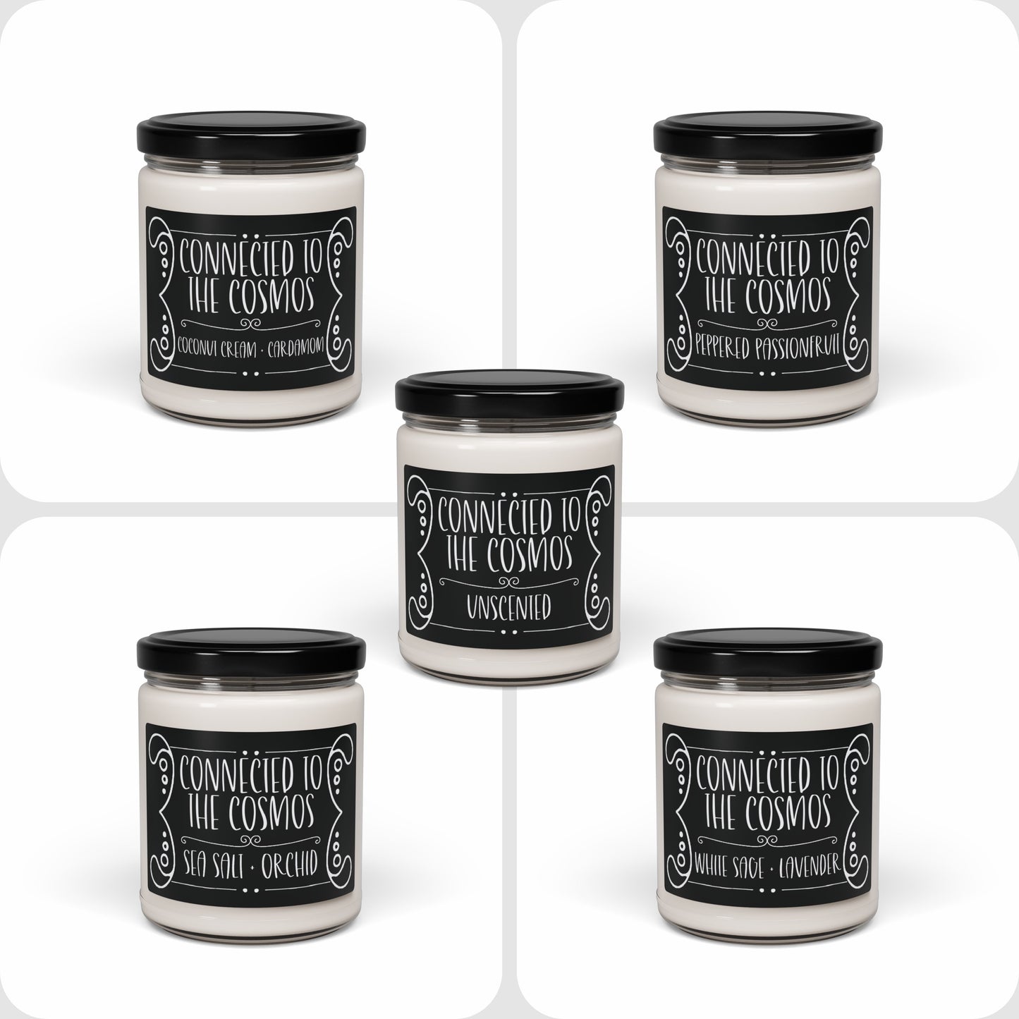 Spiritual Candle "Connected to the cosmos" Scented and Unscented Options 9oz Soy Wax