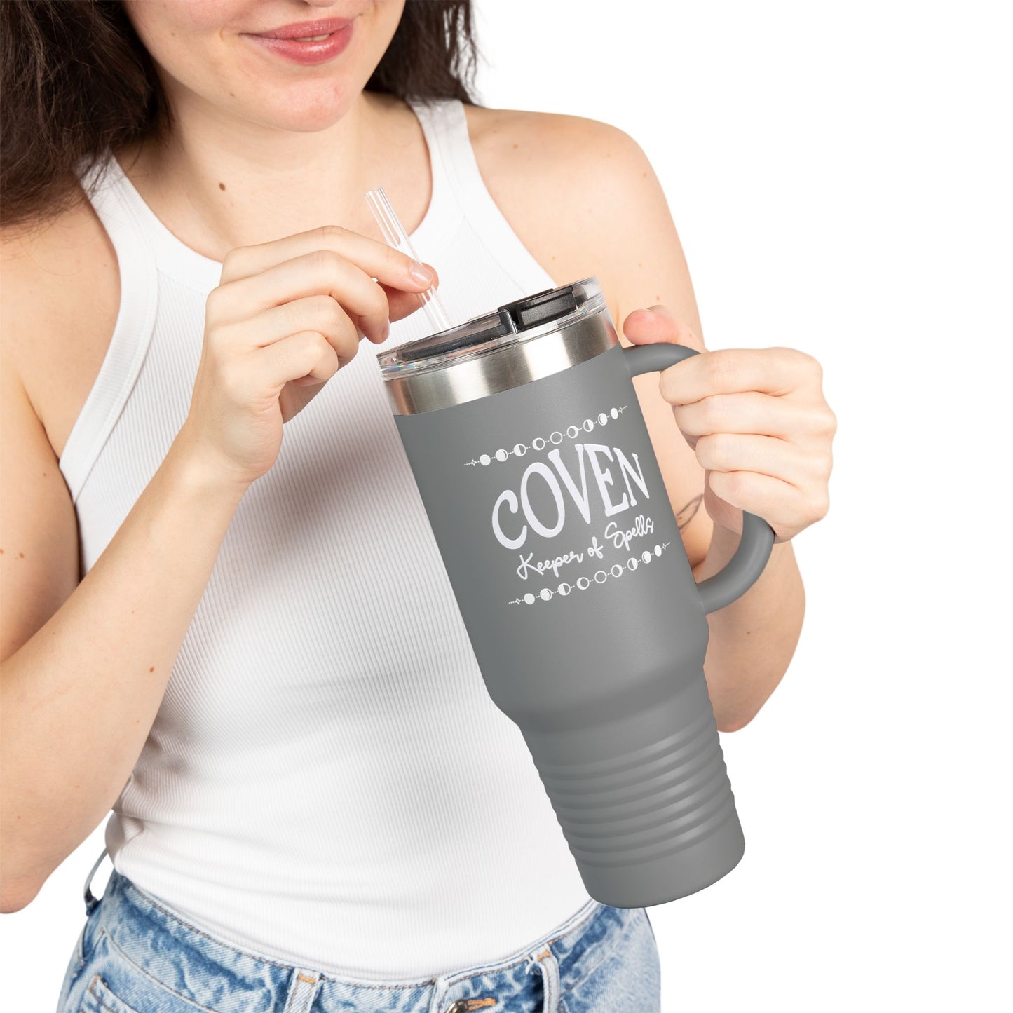 Coven Tumbler: "Keeper of Spells" Insulated Travel Mug, 40oz