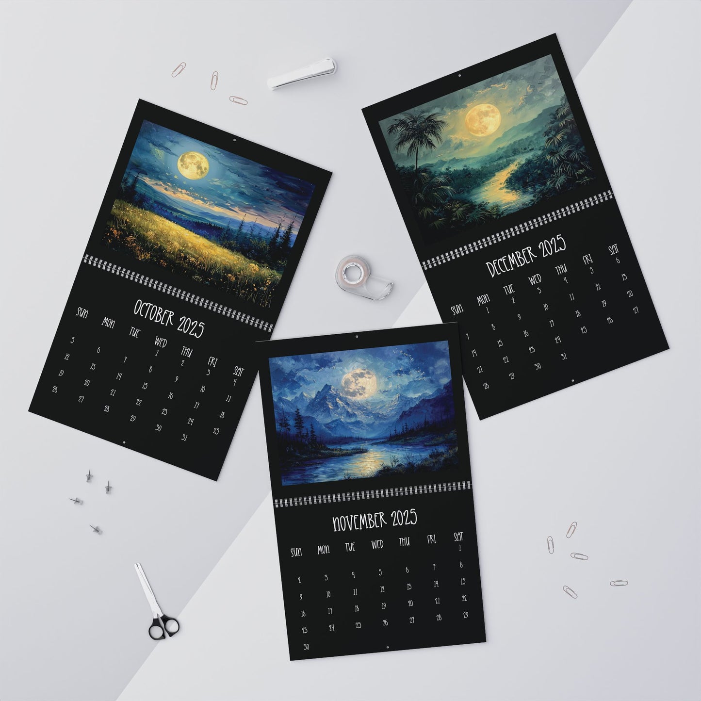 2025 Full Moon Wall Calendar