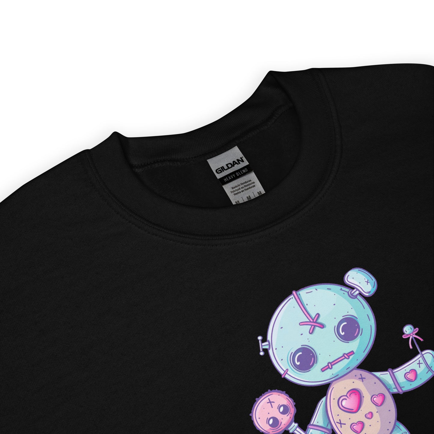 Voodoo Doll Quote: "Sweet as candy sharp as a pin" Unisex Sweatshirt