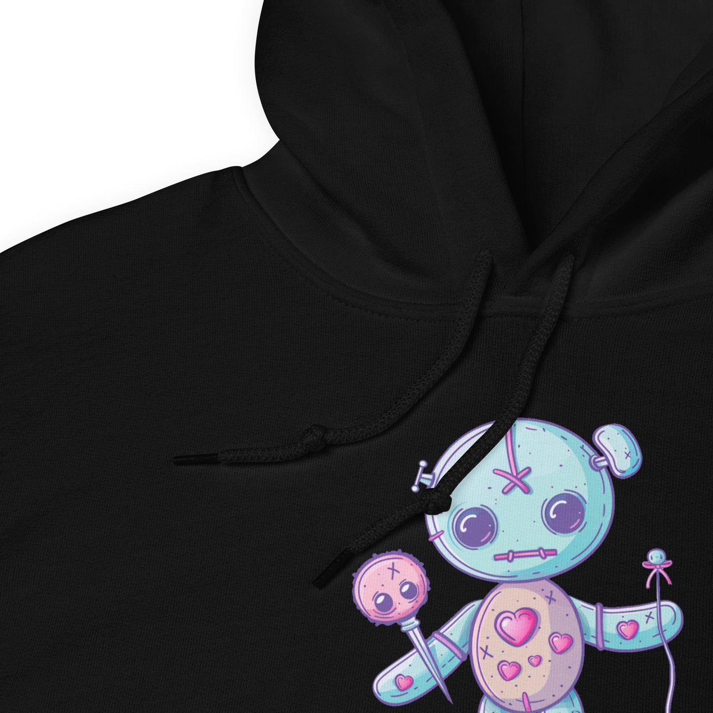 Voodoo Doll Quote: "Sweet as candy sharp as a pin" Unisex Hoodie