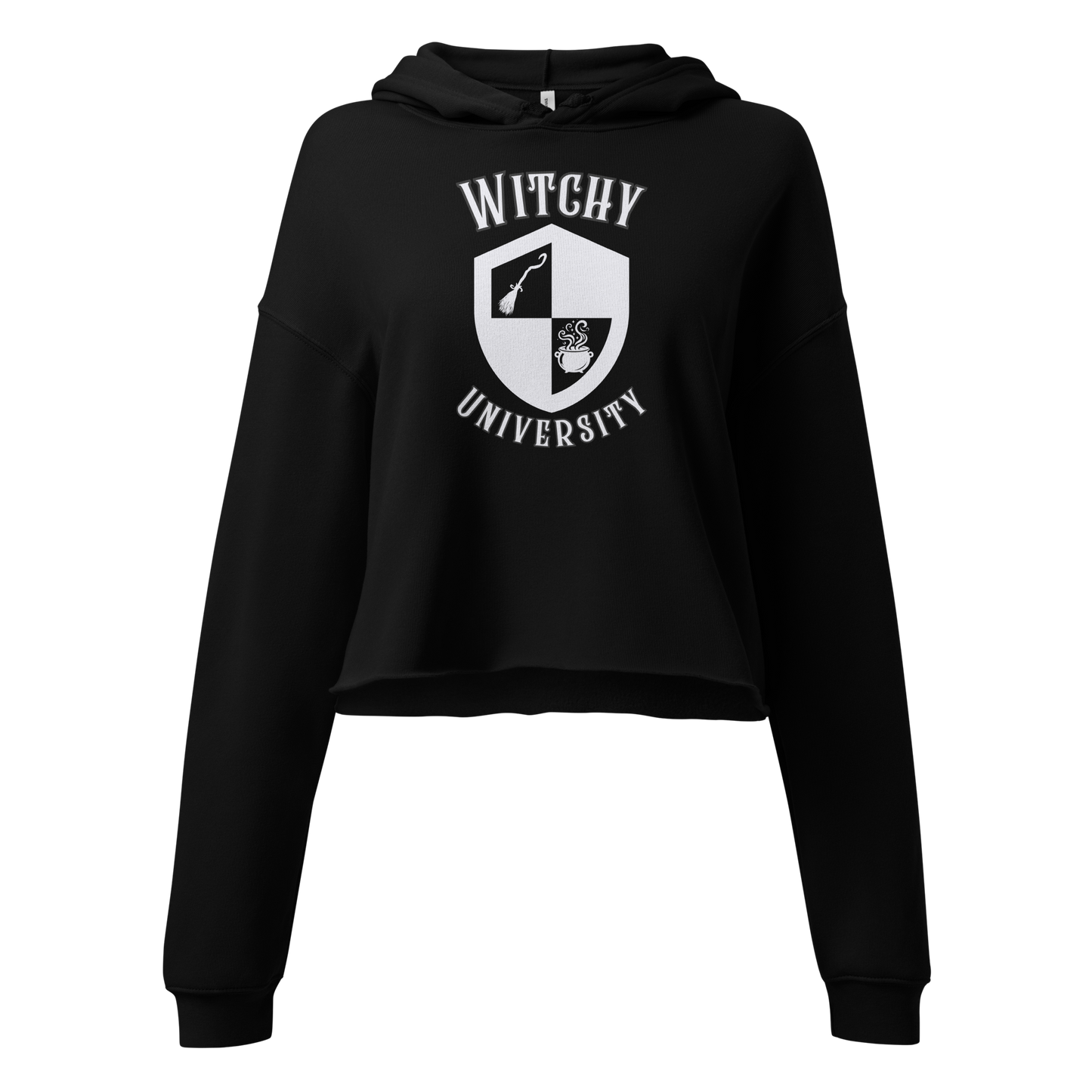 Witchy University Fleece Crop Hoodie