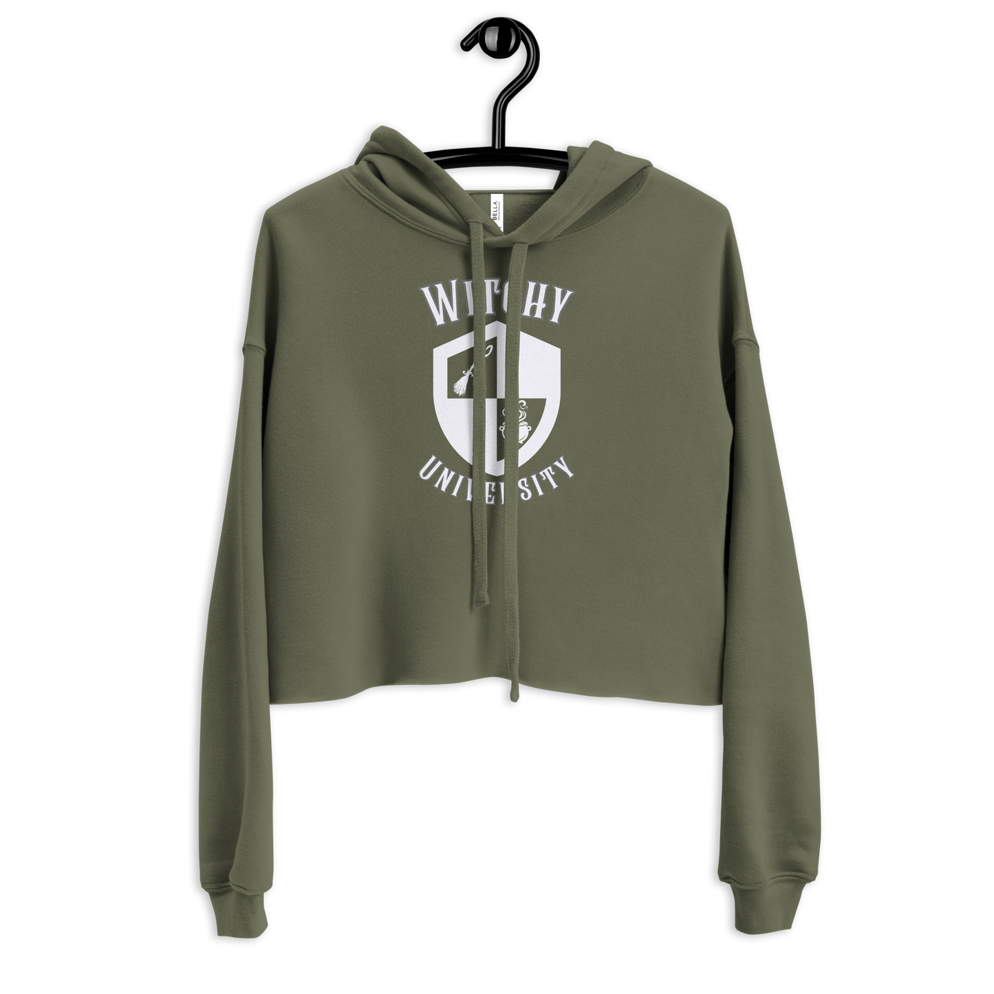 Witchy University Fleece Crop Hoodie