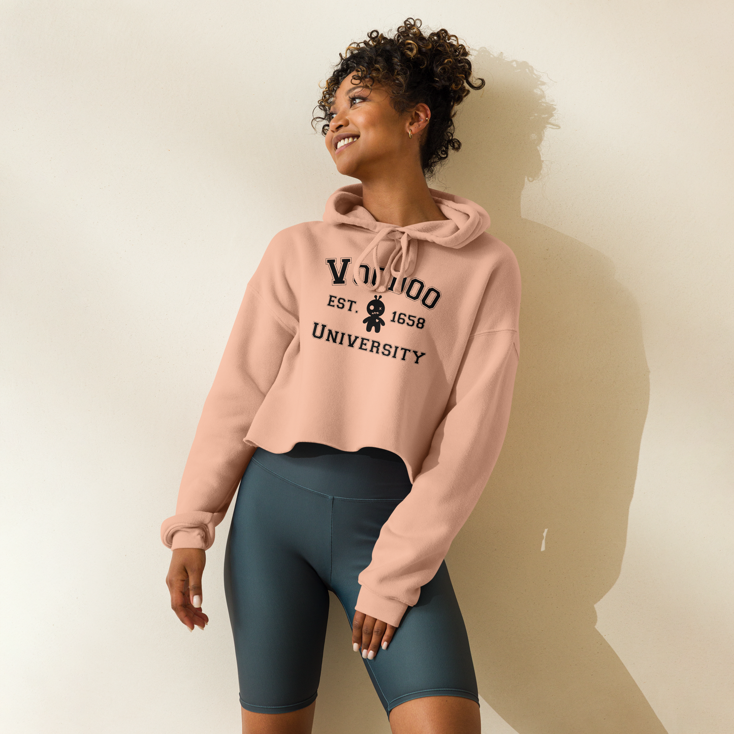 Voodoo University Fleece Crop Hoodie