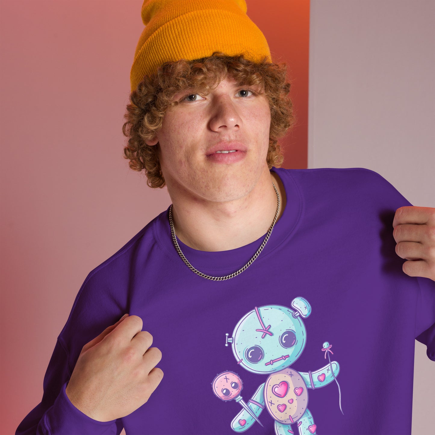 Voodoo Doll Quote: "Sweet as candy sharp as a pin" Unisex Sweatshirt