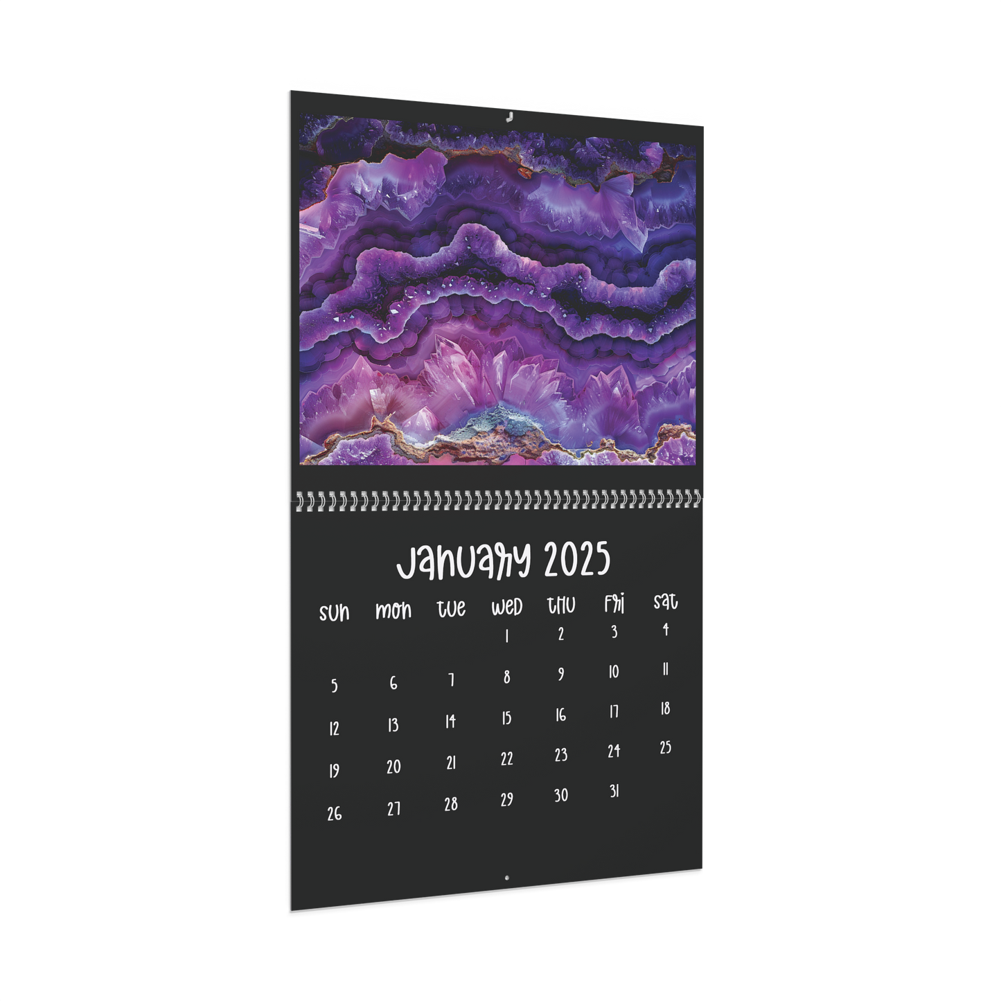 2025 Gemstone Crystal Wall Calendar
