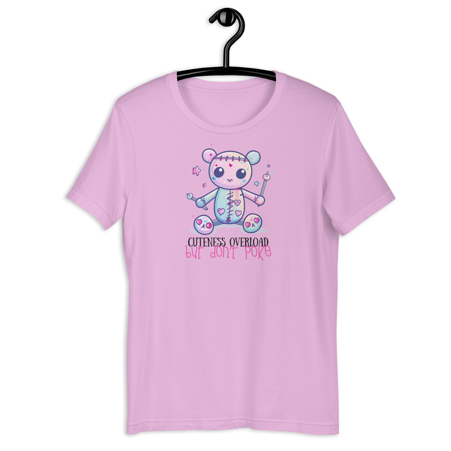 Voodoo Doll Quote: "Cuteness overload but don't poke" Unisex t-shirt