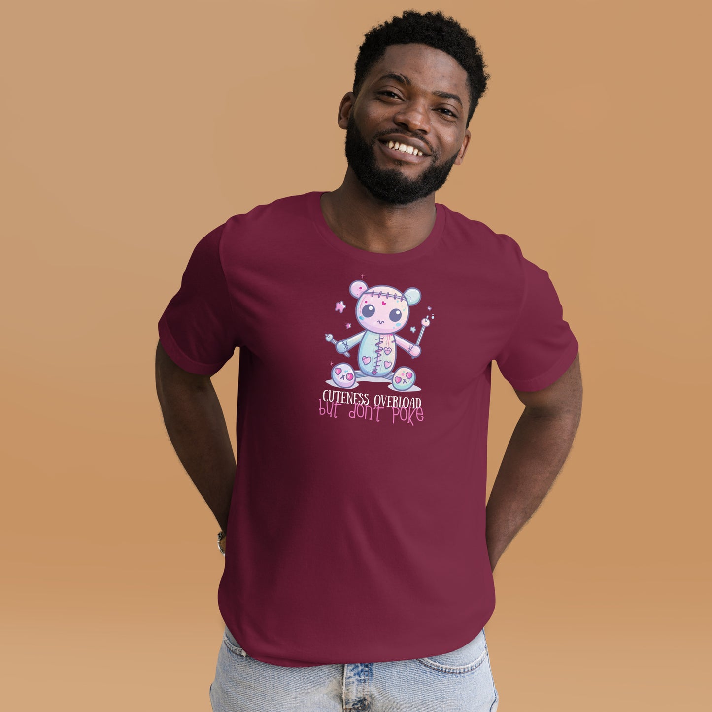 Voodoo Doll Quote: "Cuteness overload but don't poke" Unisex t-shirt