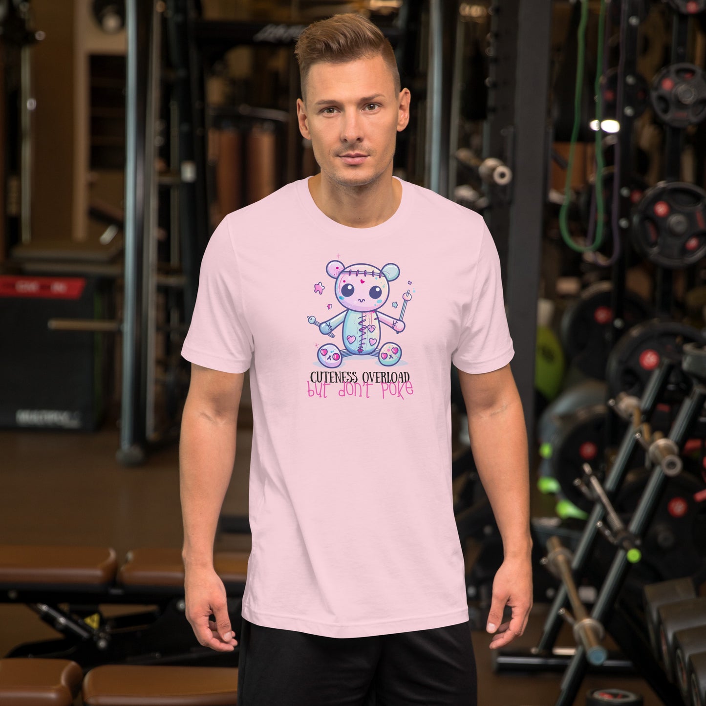 Voodoo Doll Quote: "Cuteness overload but don't poke" Unisex t-shirt