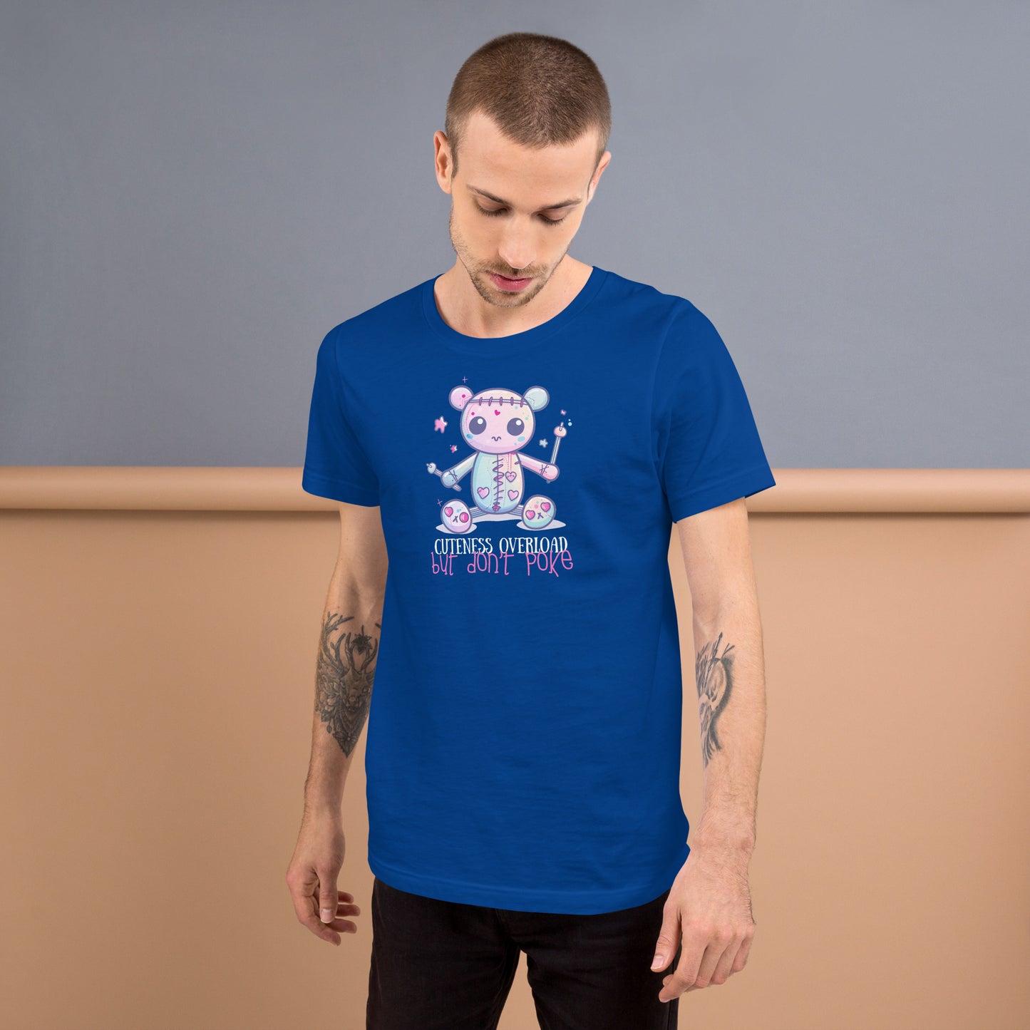 Voodoo Doll Quote: "Cuteness overload but don't poke" Unisex t-shirt
